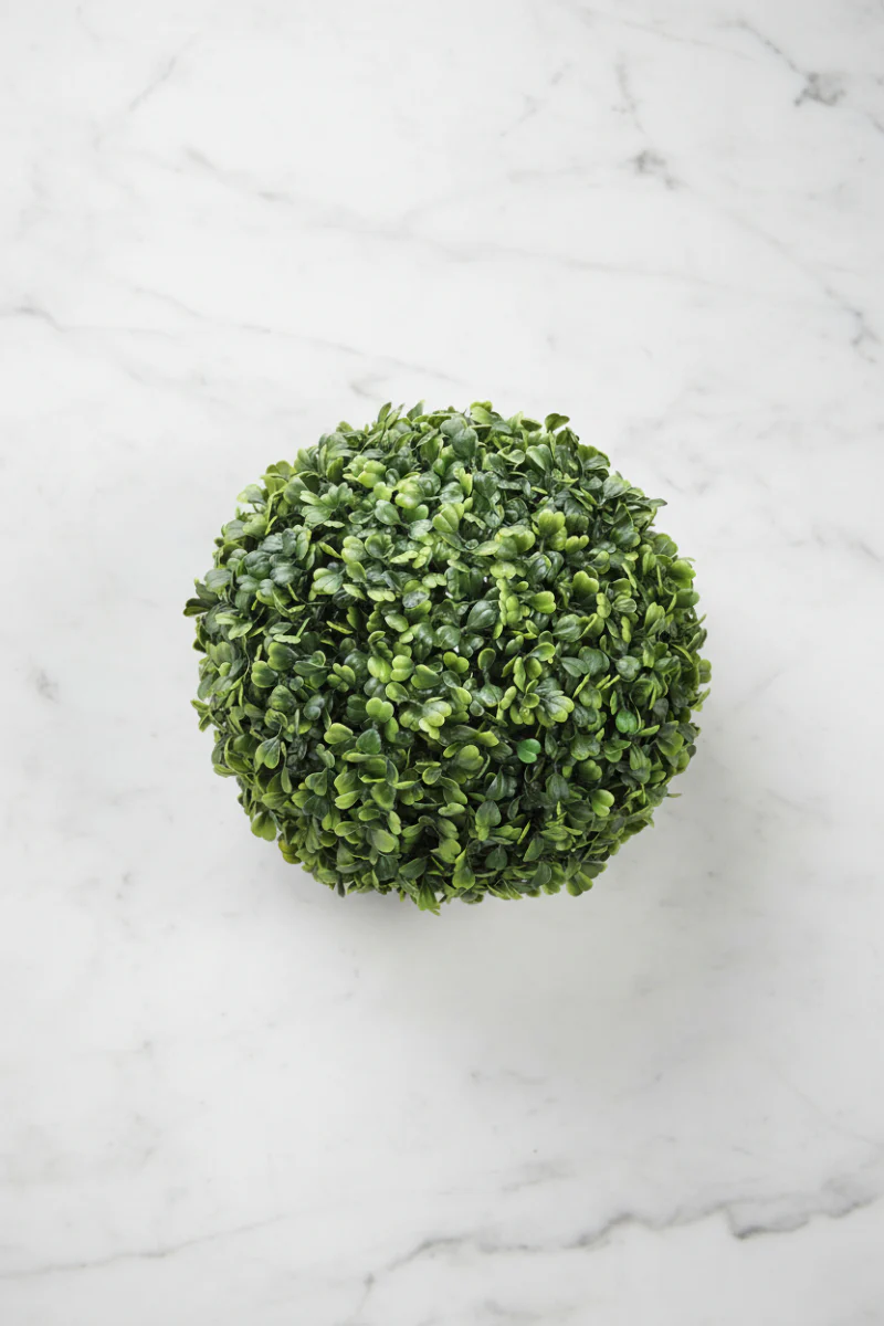 Faux Boxwood Orb 8.5" Green