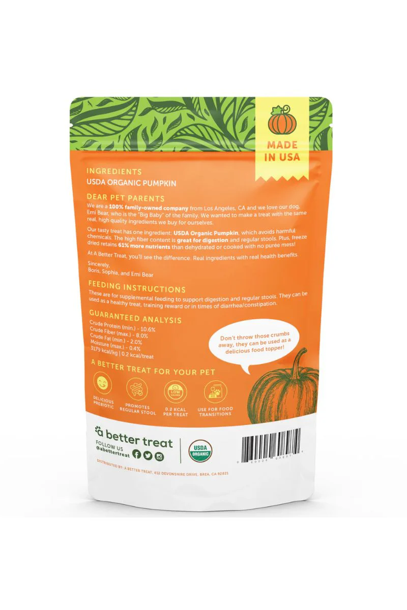 A Better Treat Freeze Dried Pumpkin 1 Oz - Image 2
