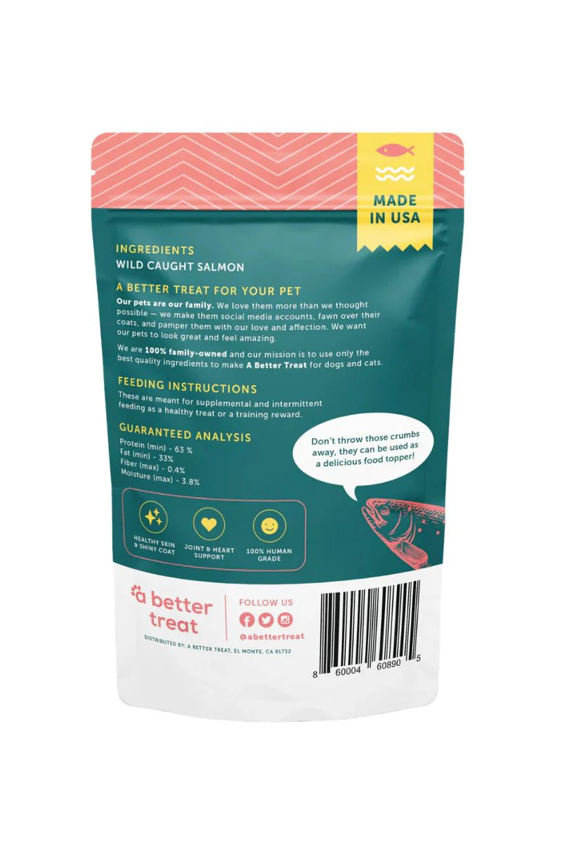 A Better Treat Freeze Dried Salmon 3 Oz - Image 2