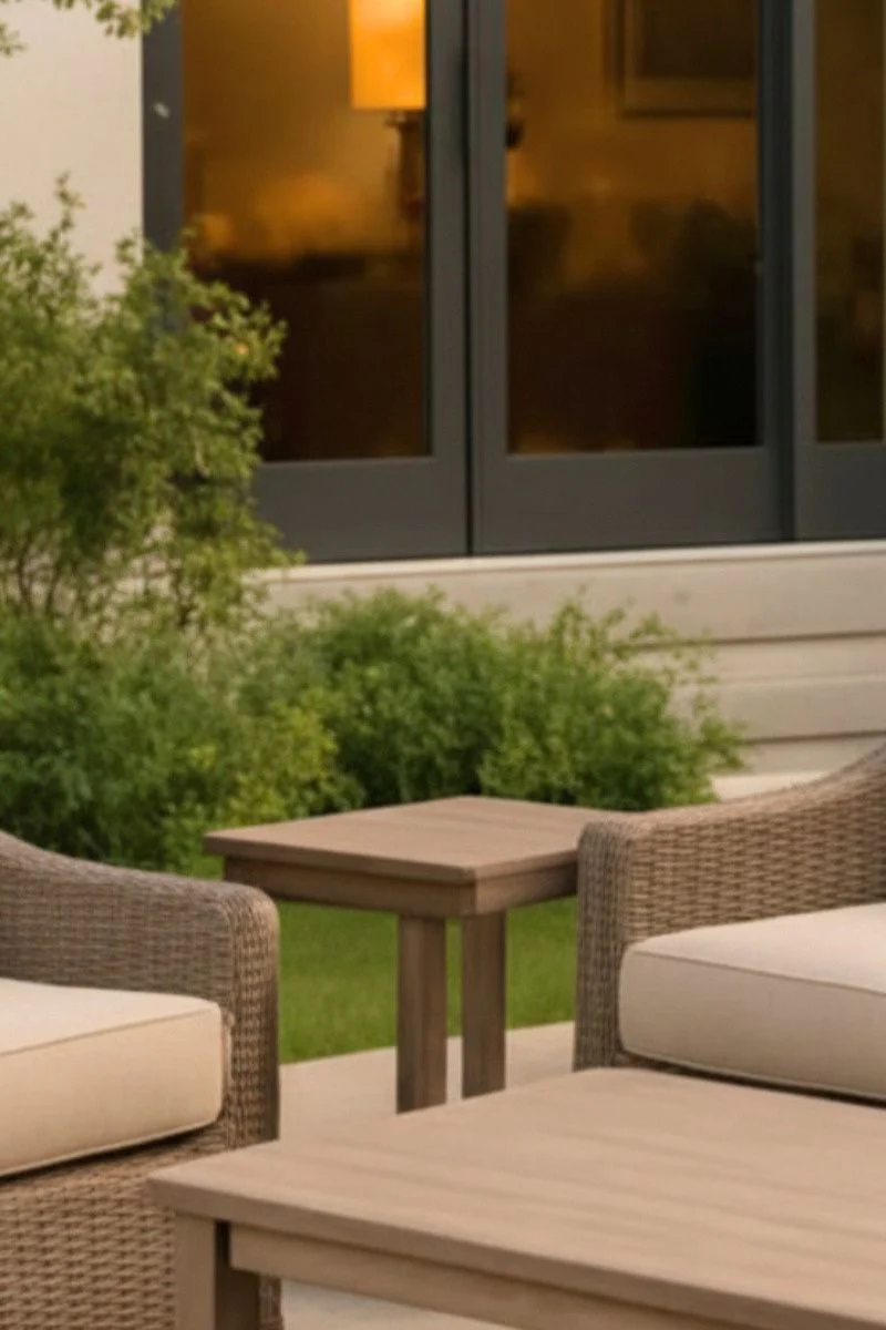Alfresco Loggia Square Side Table 22" Hickory