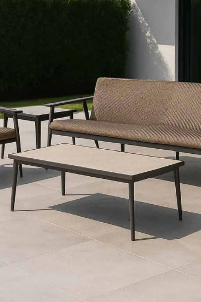 Alfresco Newport Coffee Table Rectangle 47"Java Sabbie