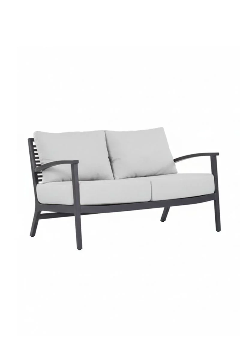 Alfresco Ramblas Deep Seating Love Seat with Cushion 53"x32" Raven