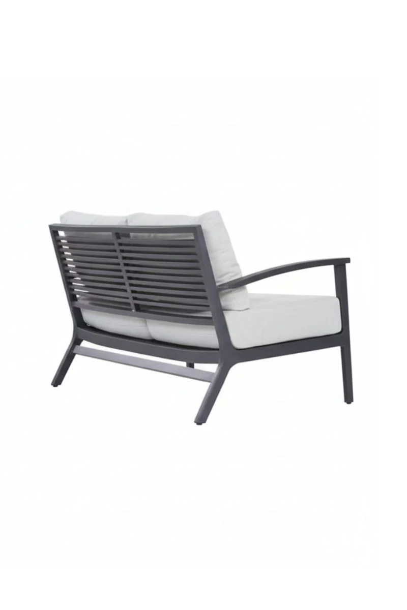 Alfresco Ramblas Deep Seating Love Seat with Cushion 53"x32" Raven - Image 2