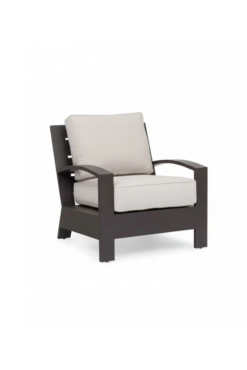 Alfresco Santa Barbara Lounge Chair with Cushion Sunbrella Cast Silver - Image 2