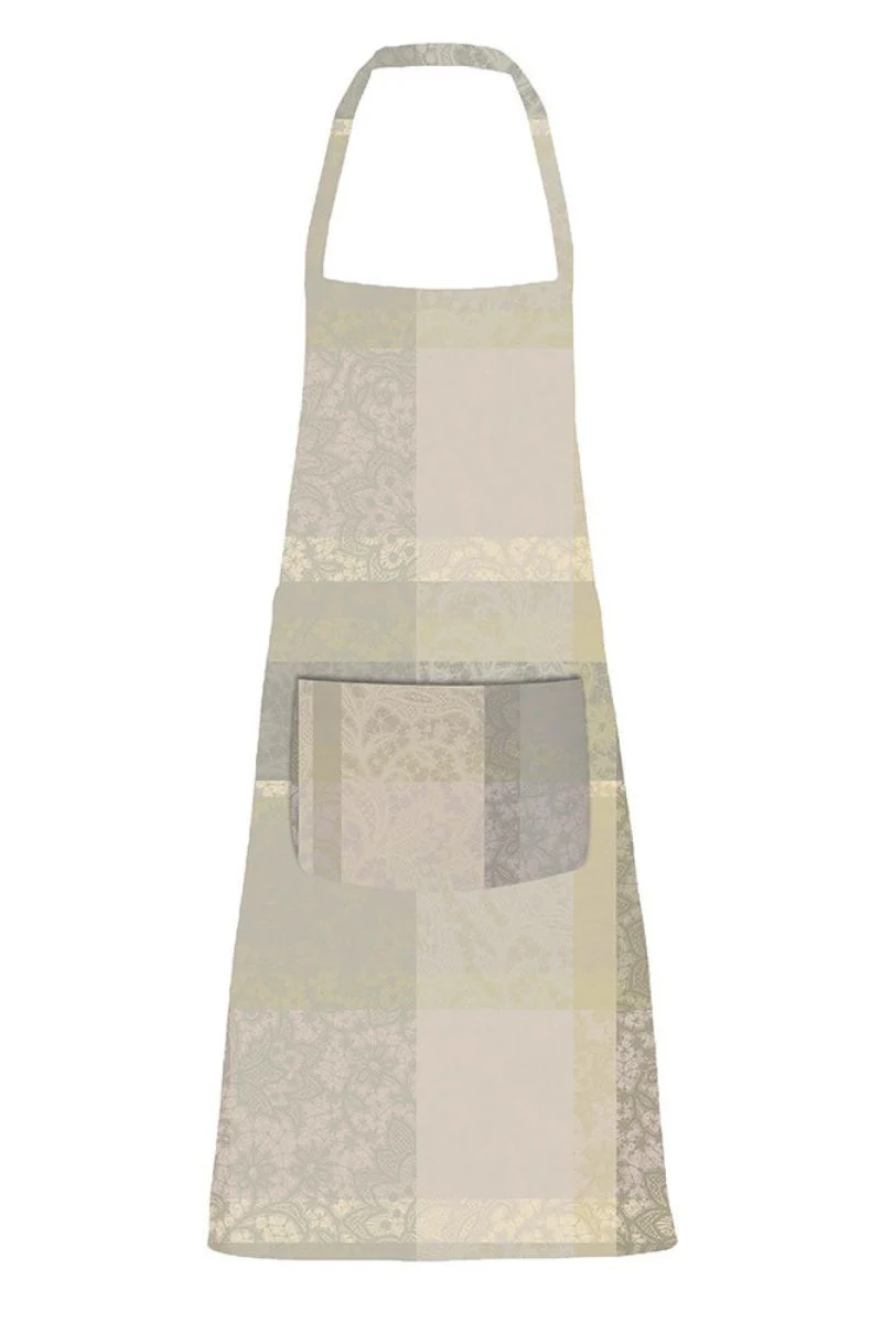 Garnier-Thiebaut Mille Dentelles Coated Apron 30"x33" Naturel