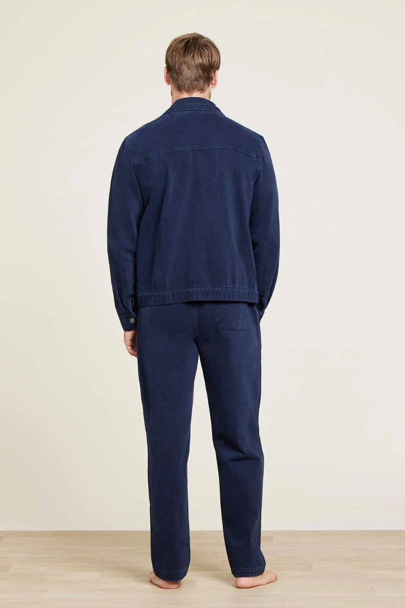 Barefoot Dreams Mc Men's Brushed Twill Jacket Small Indigo - Image 3