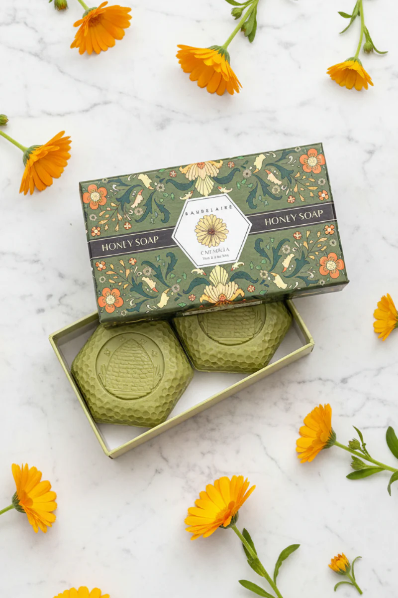 Baudelaire Calendula Honey Soap 2-Bar Gift Box
