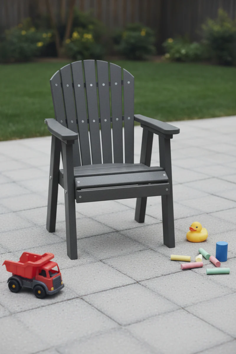 Berlin Gardens Kids Dining Chair Smoke Gray