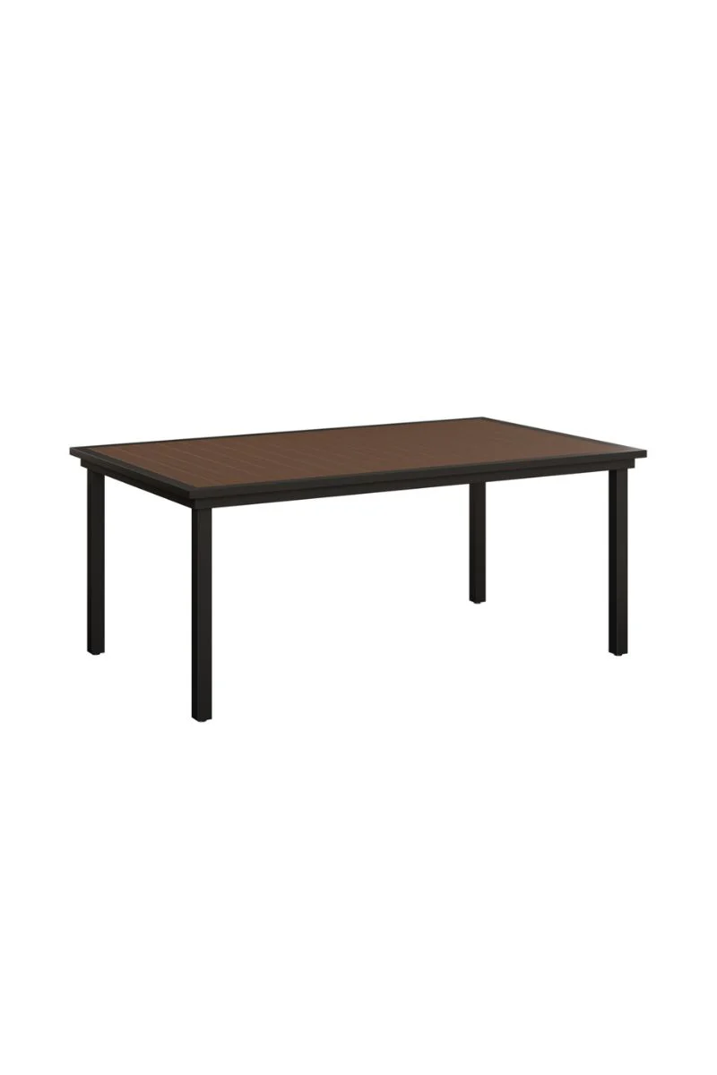 Berlin Gardens Vida Dining Table 44"x 73" Brazilian Walnut on Matte Black - Image 2