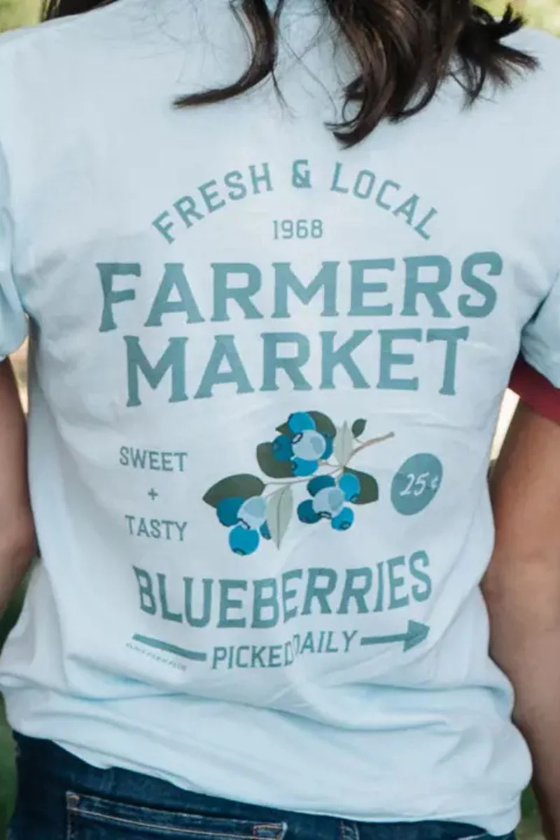 Blueberry Farmers Market Tee Extra Large Chambray - Image 2
