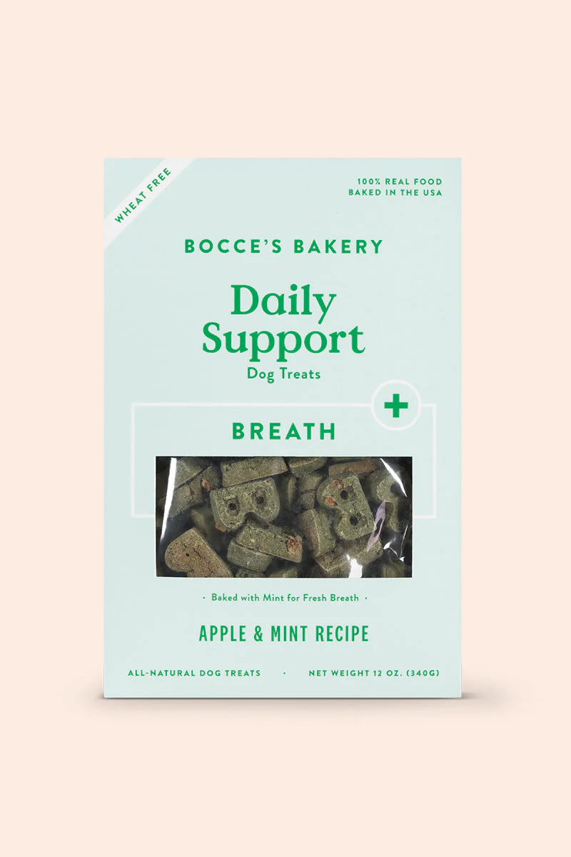 Bocce's Bakery Dog Treats Breath Biscuits 12 oz