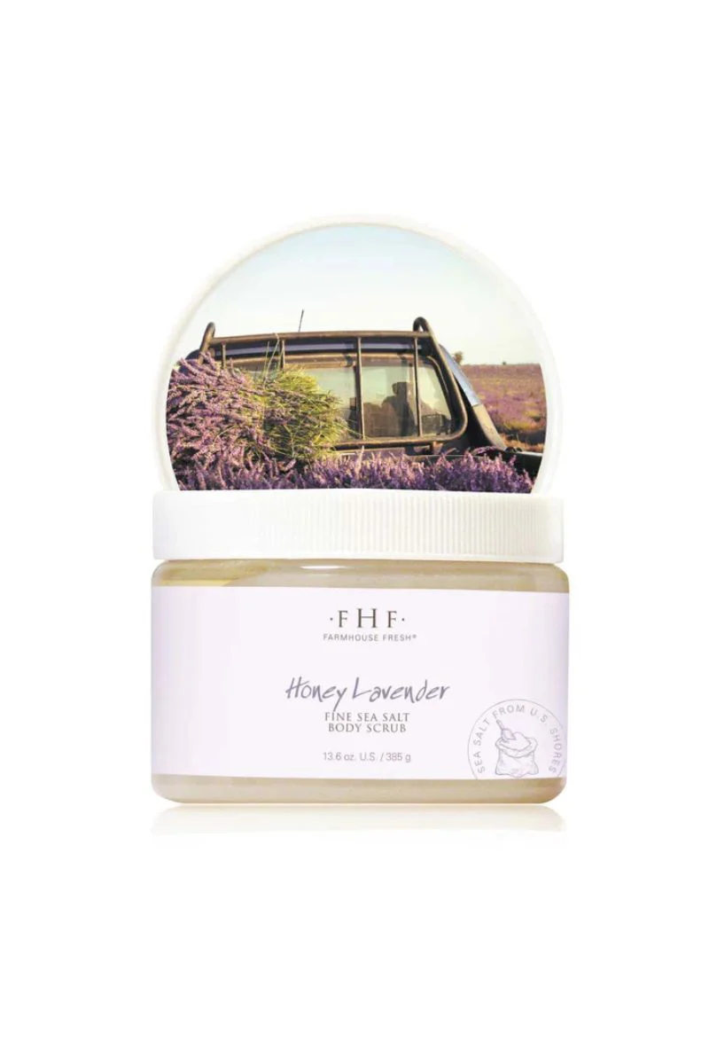 Farmhouse Fresh Honey Lavender Body Scrub 12 oz - Image 2