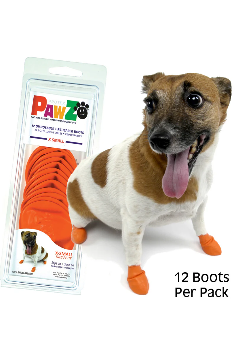 PawZ Rubber Dog Boots Yellow XX Small
