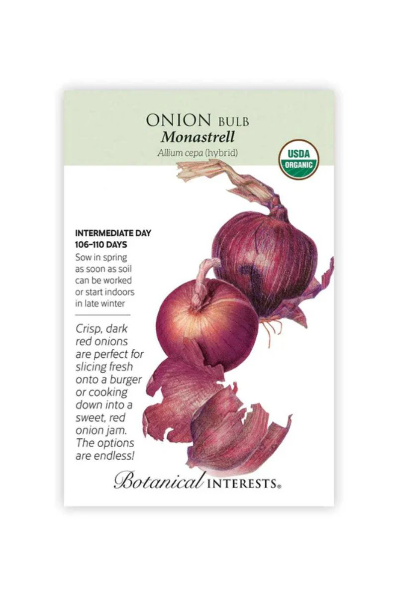 Botanical Interests Monastrell Bulb Onion Organic Seeds