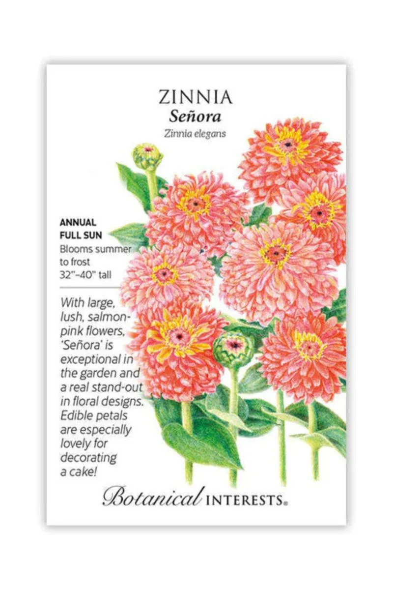 Botanical Interests Zinnia Senora Seeds