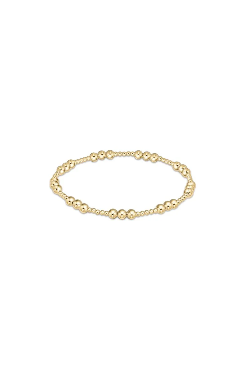 enewton Classic Joy Pattern 4mm Bead Bracelet Gold