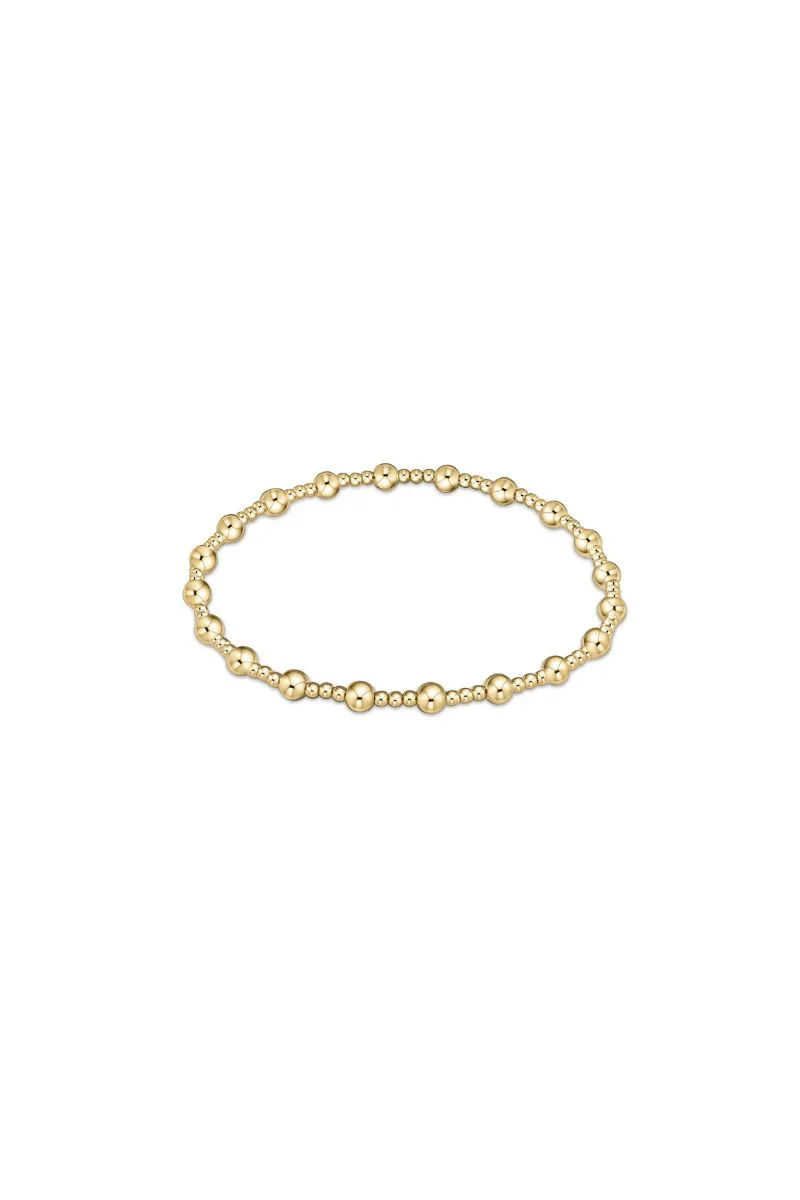 enewton Classic Sincerity Pattern 4mm Bead Bracelet Gold