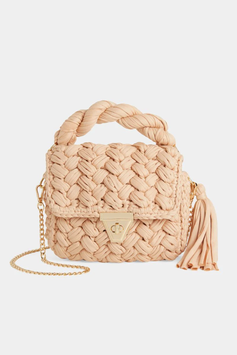 Lucinda Braided Crossbody Soft Blush - Image 2