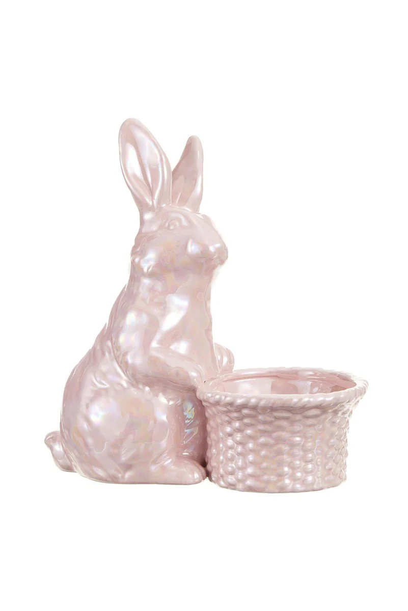 Bunny Planter 8" Iridescent Pink