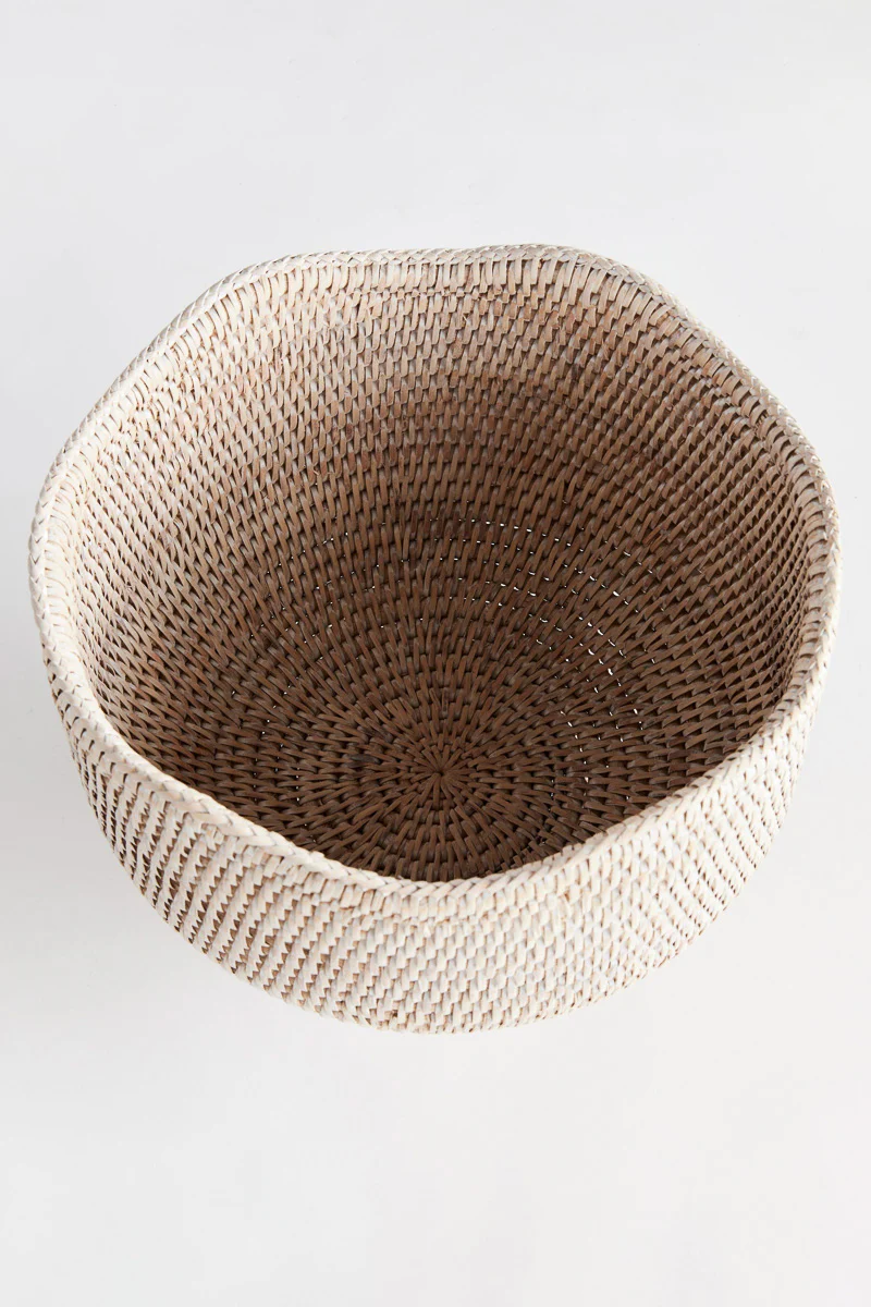 Burma Rattan Footed Cachepot