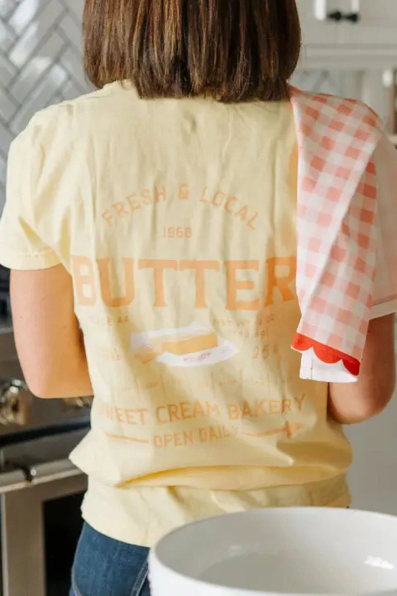 Butter Farmers Market Tee Extra Large Butter