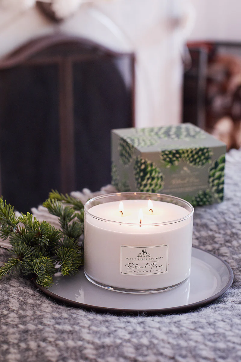 Roland Pine Soy Candle 3-Wick 18 oz