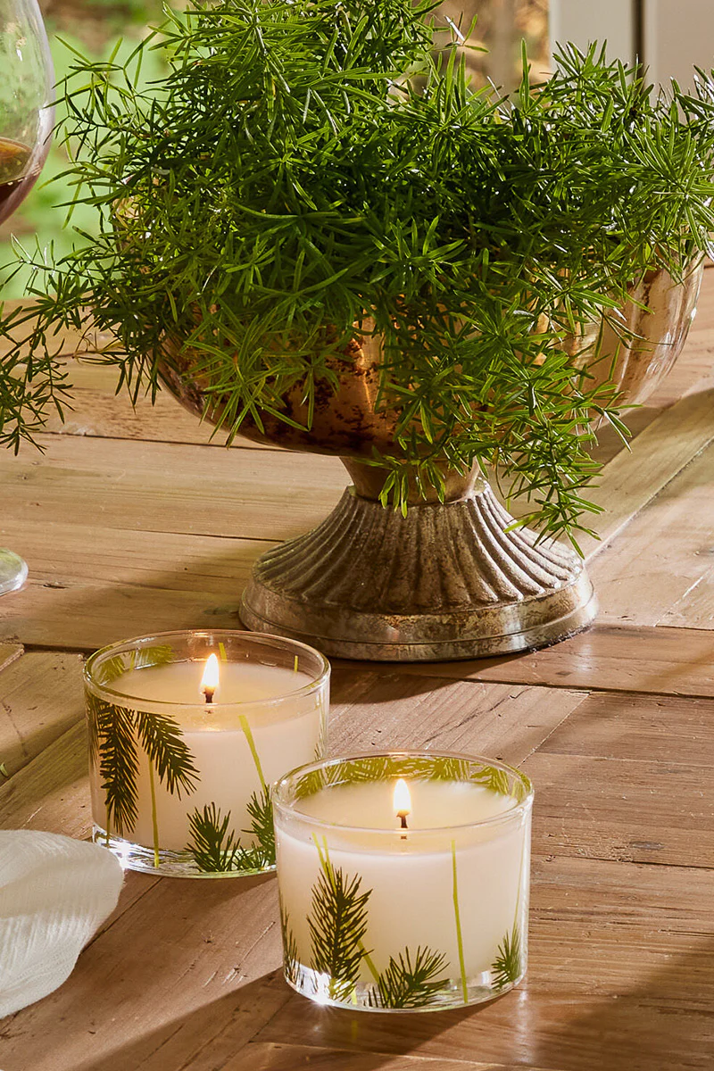 Thymes Frasier Fir Pine Needle Poured Candle Set