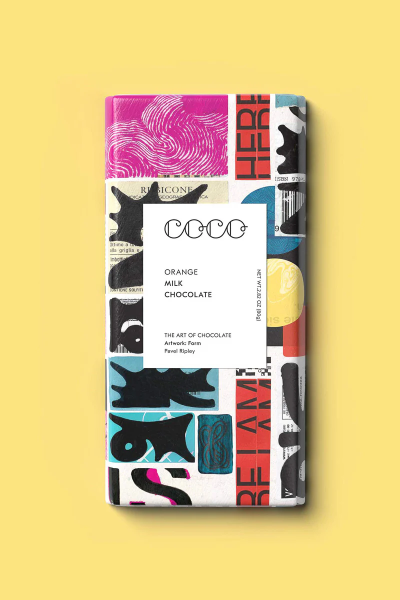 COCO Chocolatier Orange Milk Chocolate Bar - Image 2