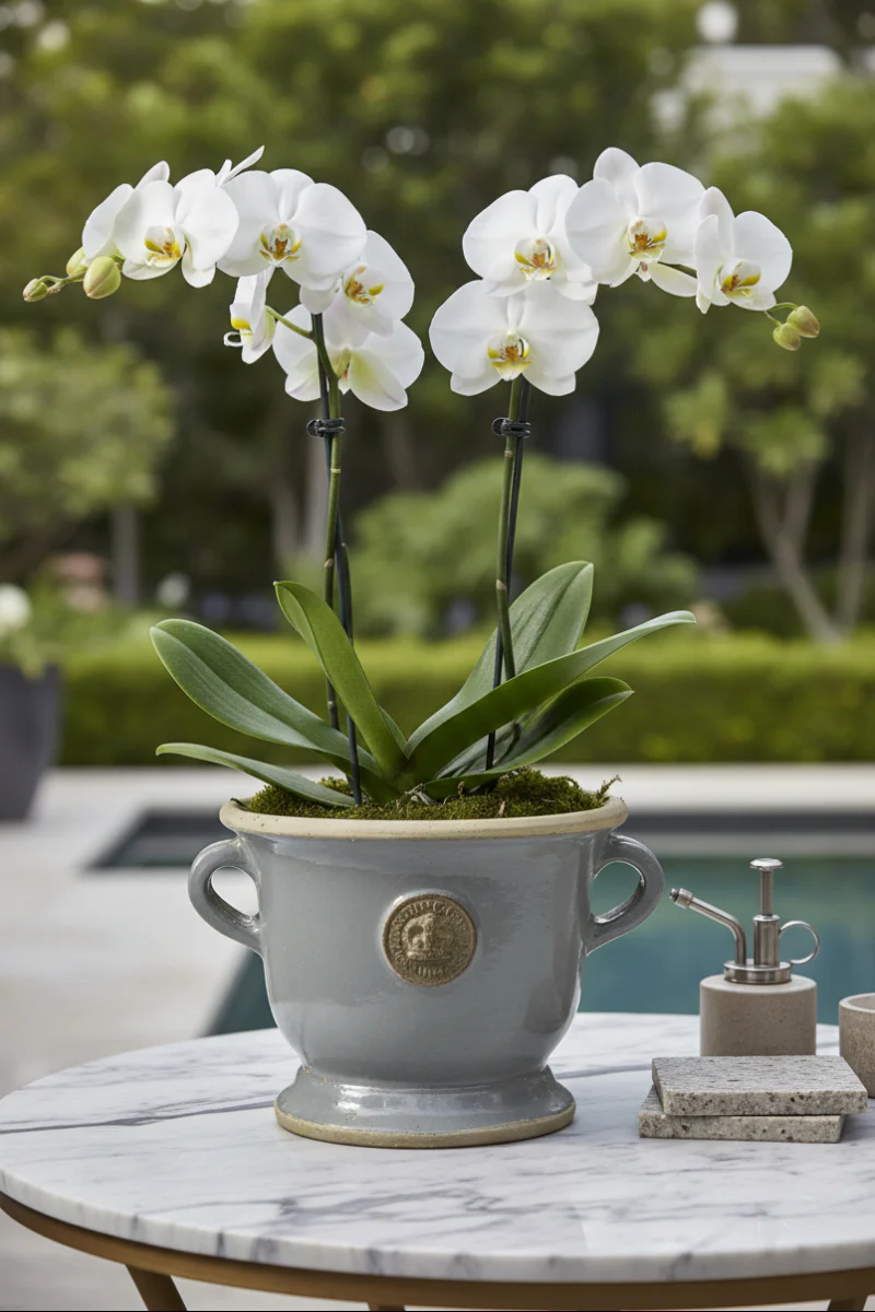 Canterbury Kew Footed Vase 5.5" Light Grey
