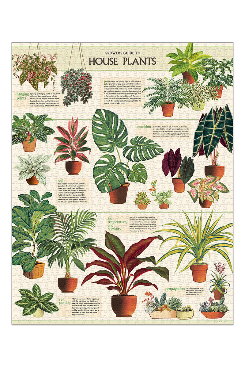 Cavallini & Co. House Plants Vintage Puzzle 1000 pieces - Image 2