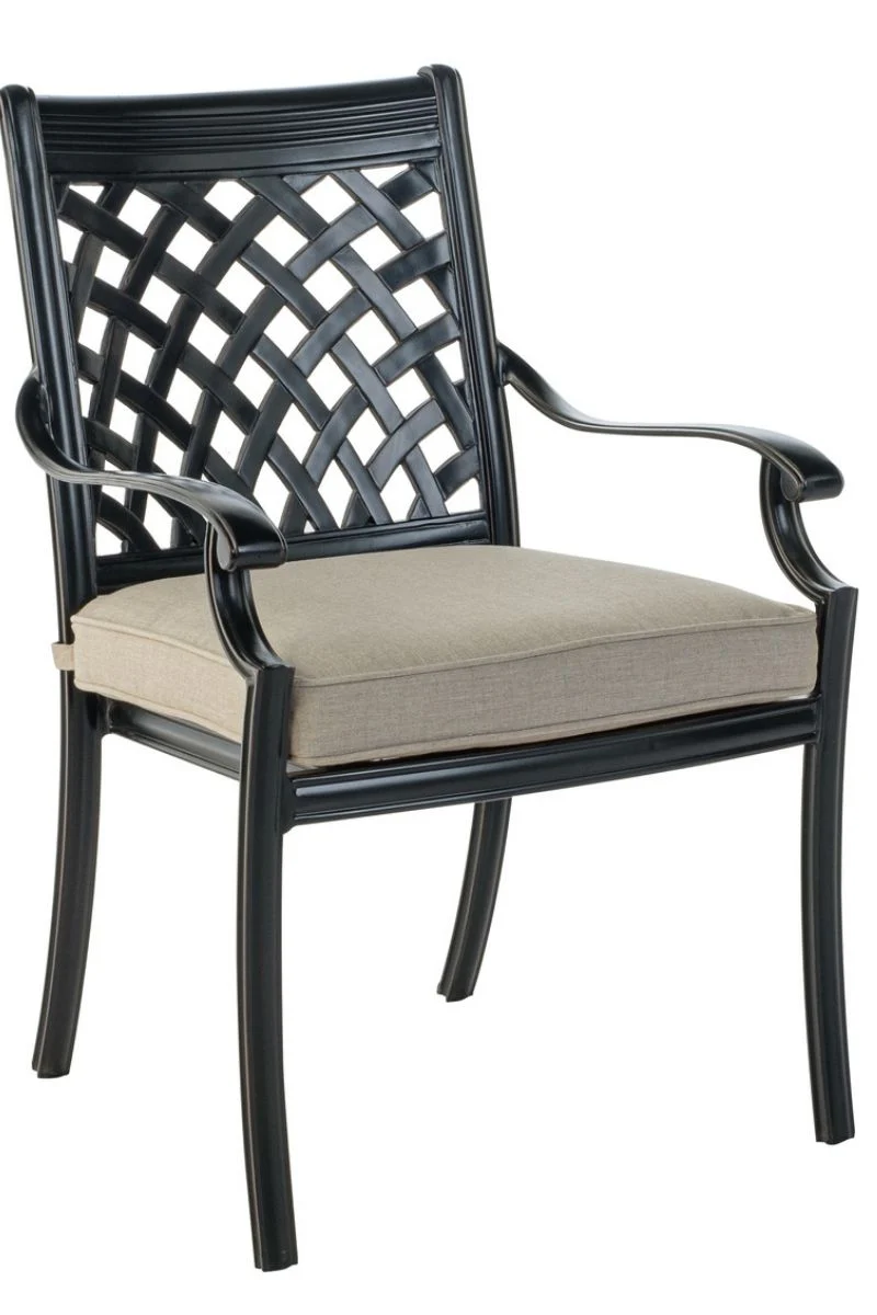 Alfresco Armonk Stackable Dining Arm Chair Cushionless