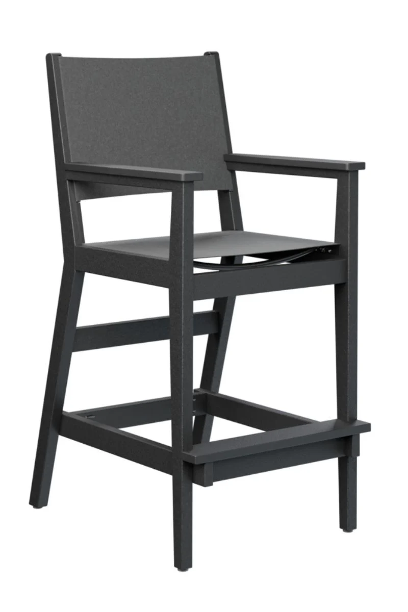 Berlin Gardens Mayhew Sling Bar Chair Elevation Stone on Black