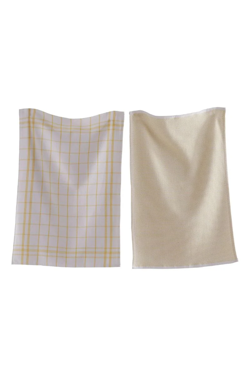 Classic Terry Dishtowel Set of 2 Yellow