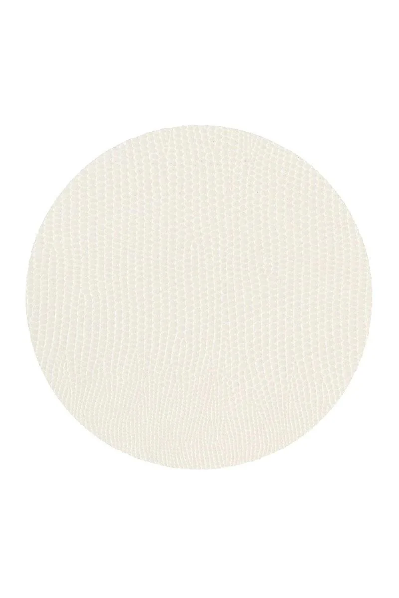 Caspari Round Coaster Cream Lizard