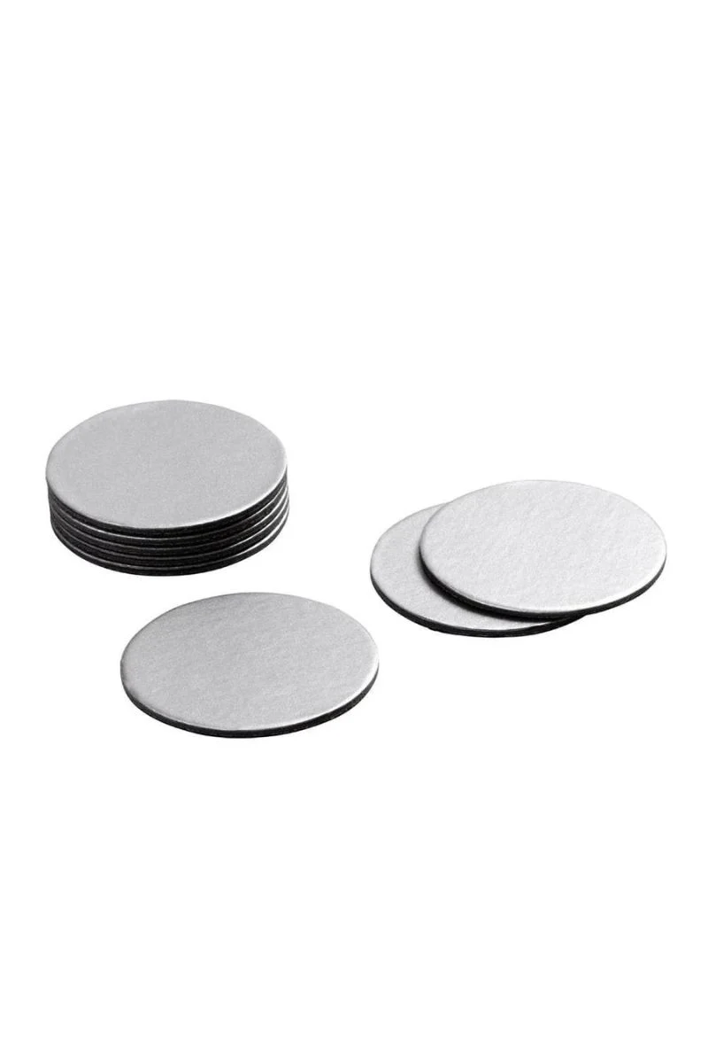 Caspari Luster Silver Felt-Backed Coaster