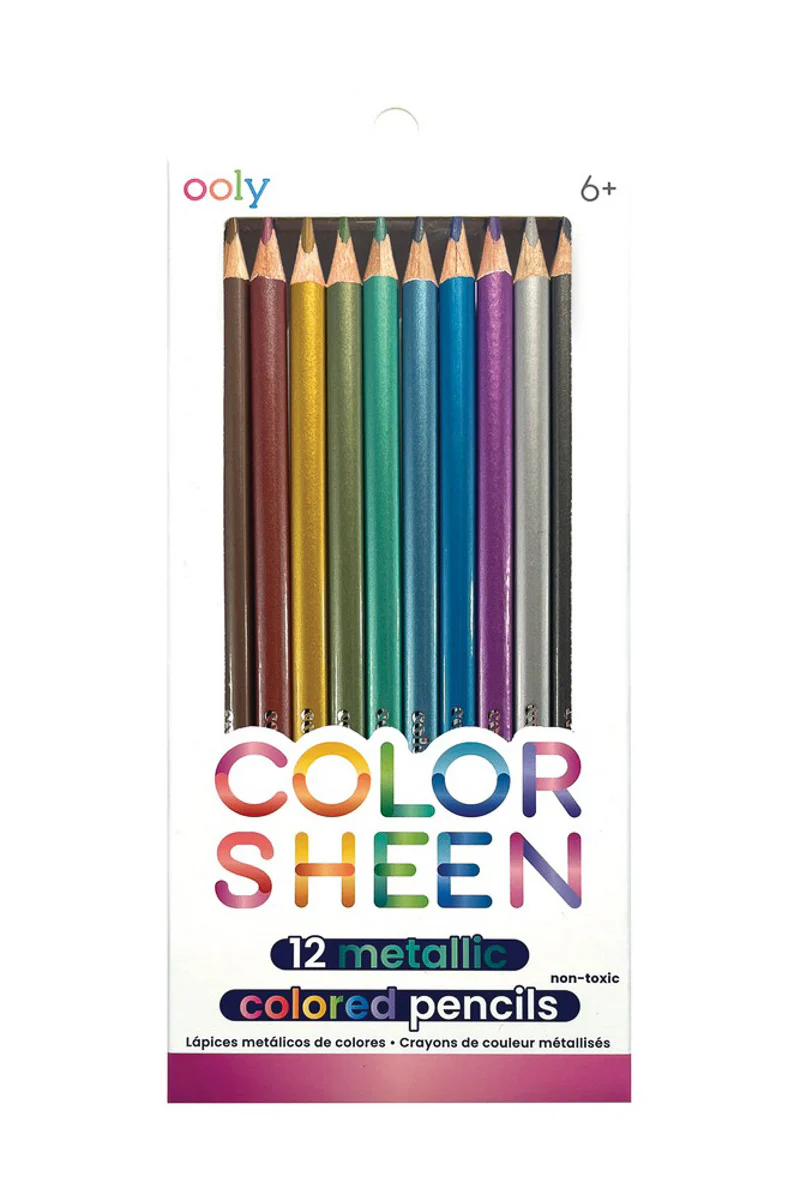 OOLY Color Sheen Metallic Colored Pencils Set of 12