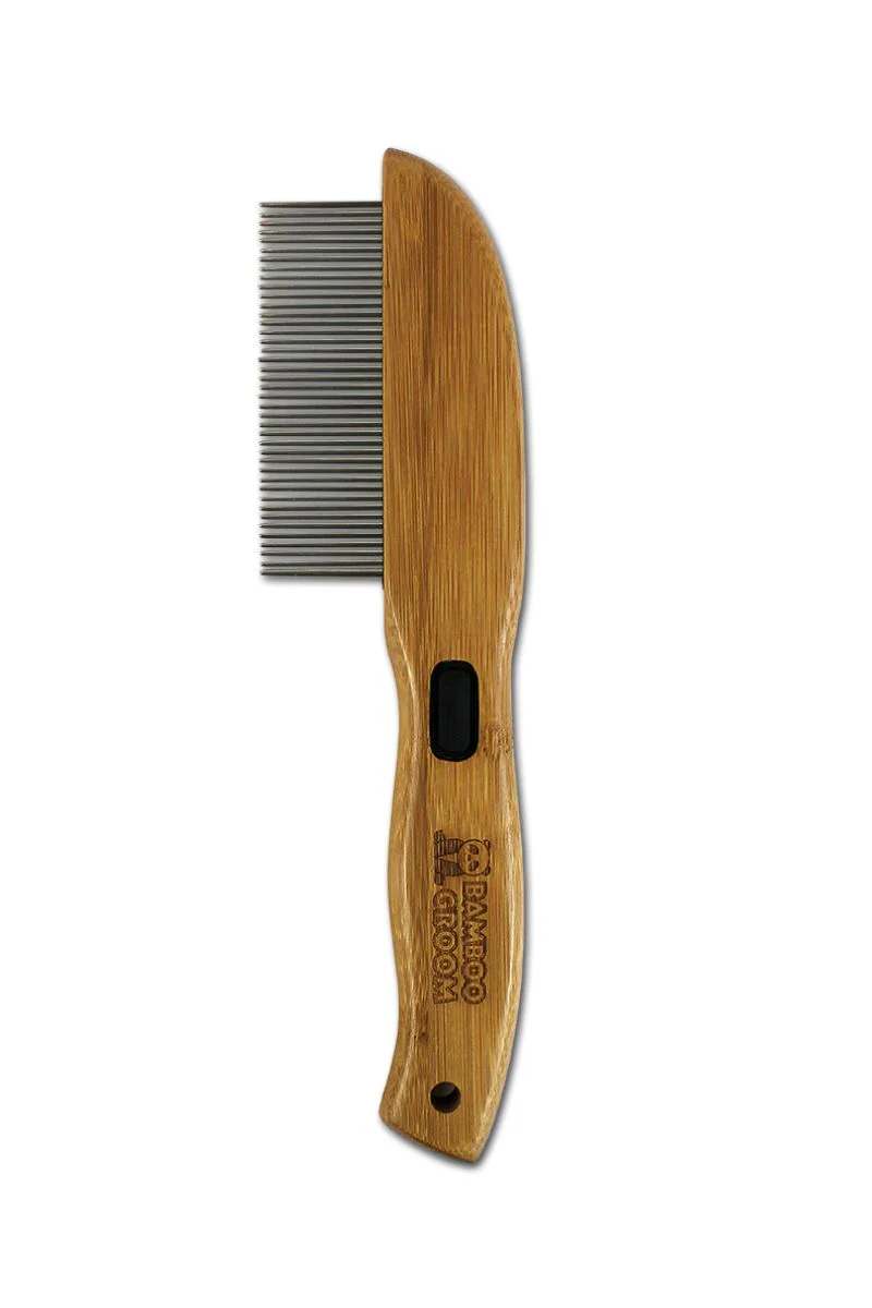 Bamboo Groom Rotating Pin Comb with 41 Rounded Pins - Image 3