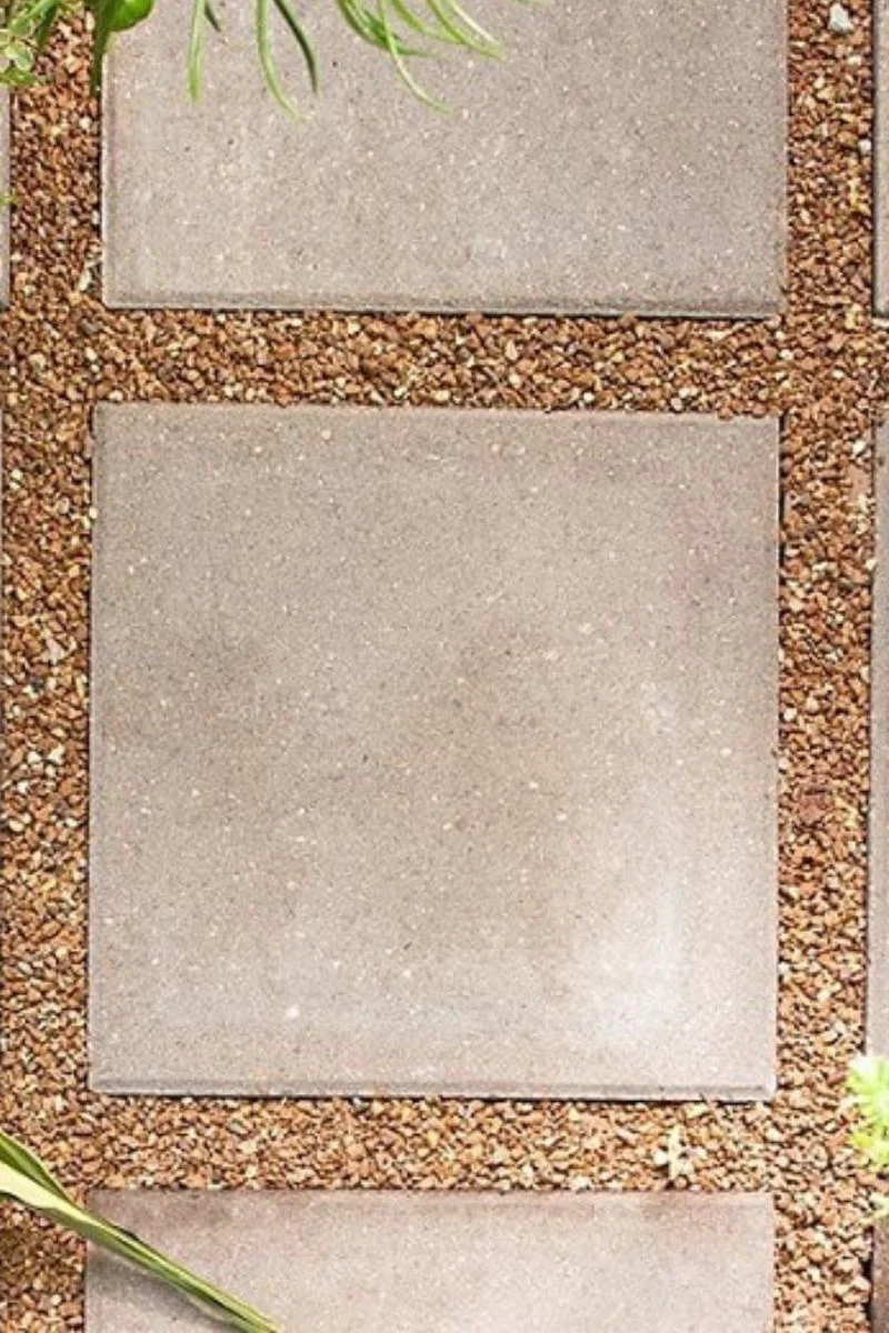 Natural Solid Block Patio Square 18" Grey