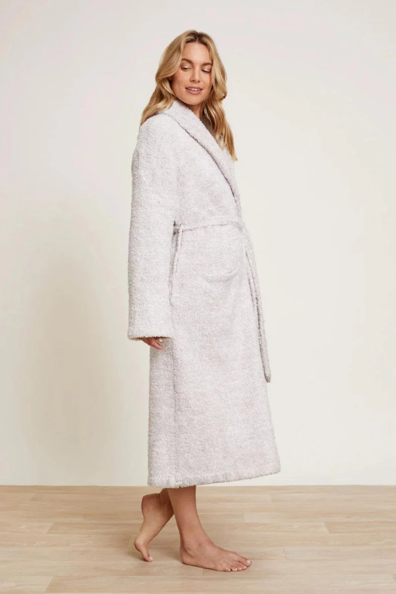 Barefoot Dreams CozyChic Adult Robe Size 1 Heather Stone - Image 2