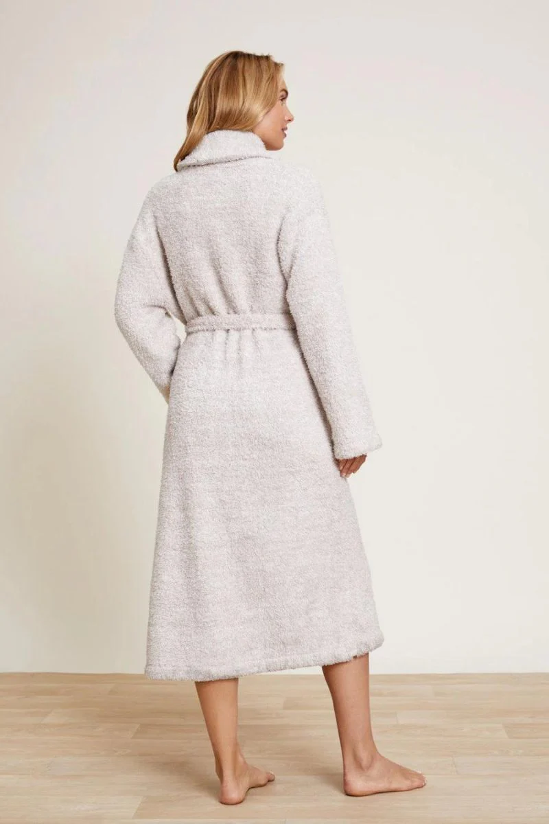 Barefoot Dreams CozyChic Adult Robe Size 2 Heather Stone - Image 3