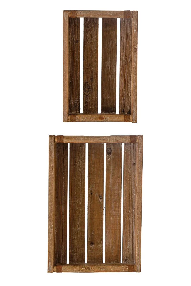 CRATE RECLAIMED WOOD NAT SM - Image 2
