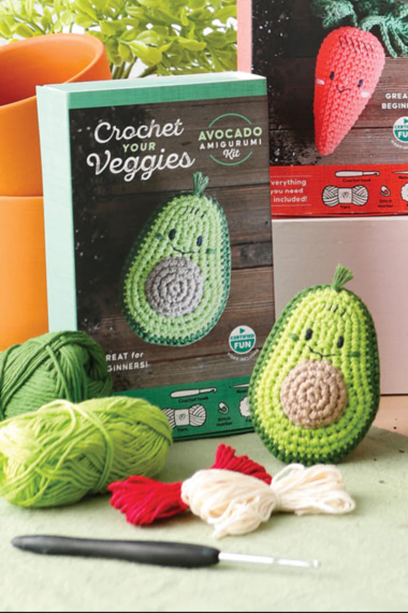 Crochet Your Veggies Amigurumi Kit Avocado