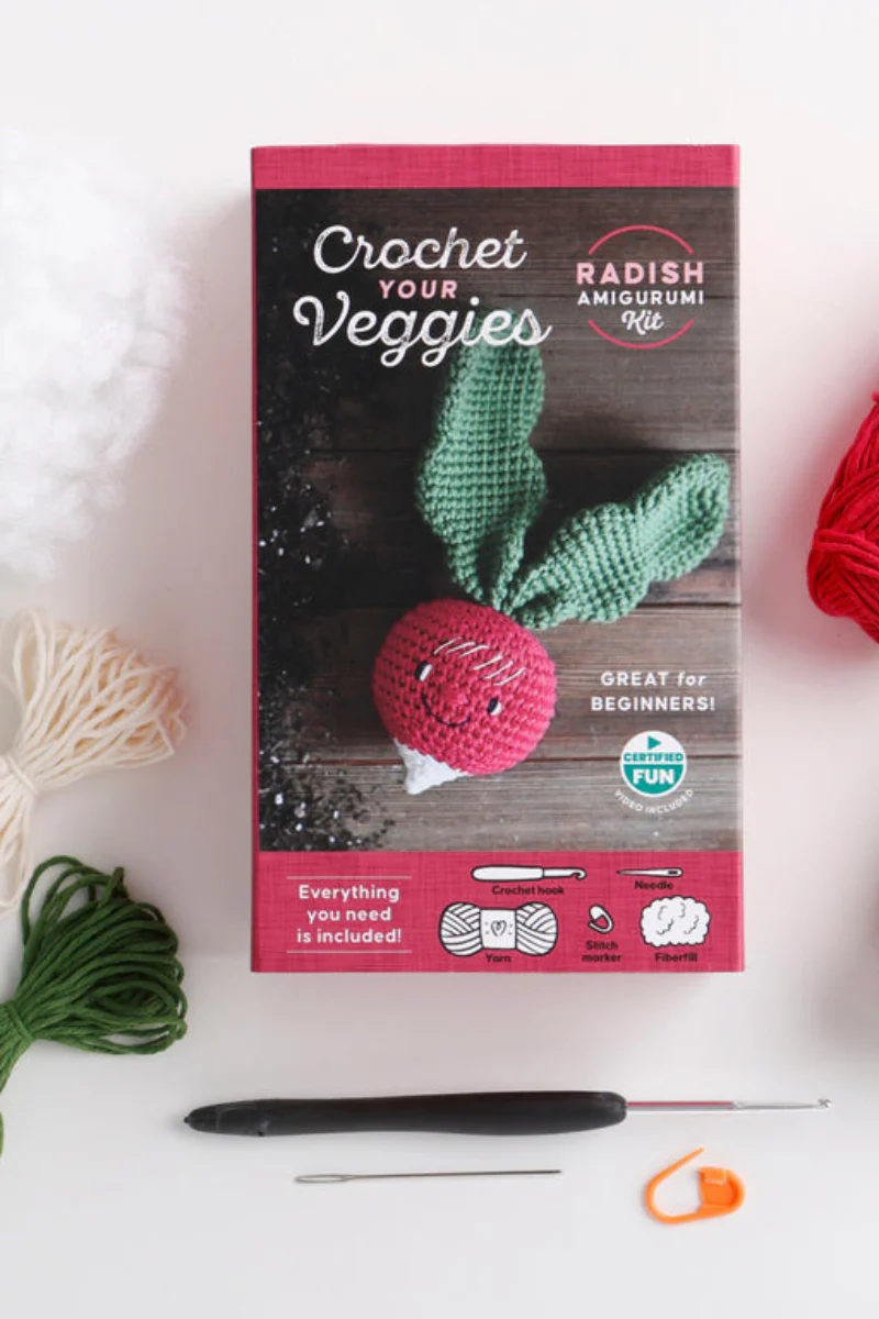 Crochet Your Veggies Amigurumi Kit Radish - Image 2