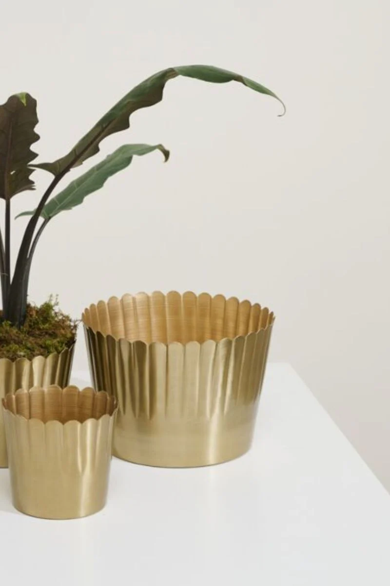 Delicata Pot 10"x 7" Gold