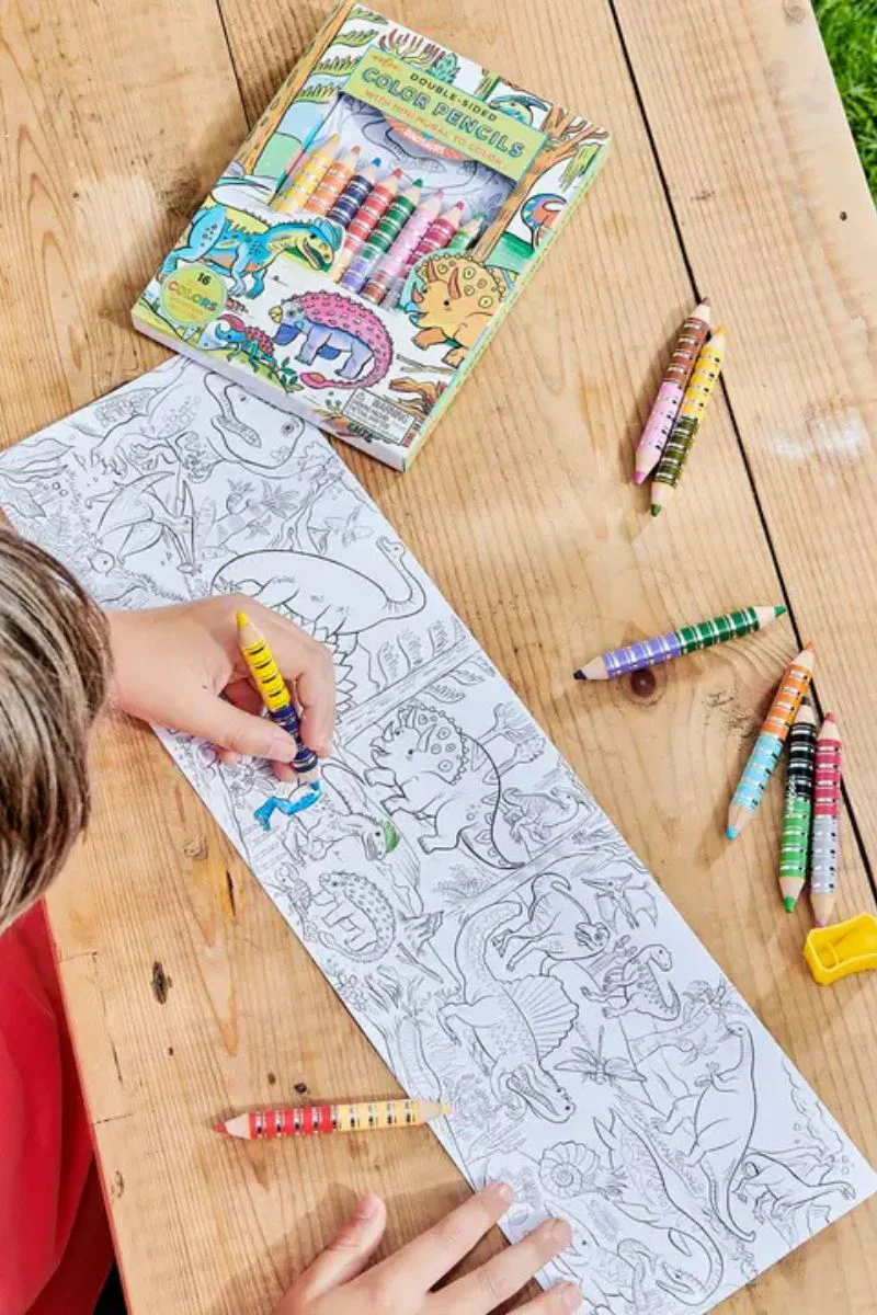 Dinosaur Biggie Pencils with Fold-Out Mini Mural Bundle