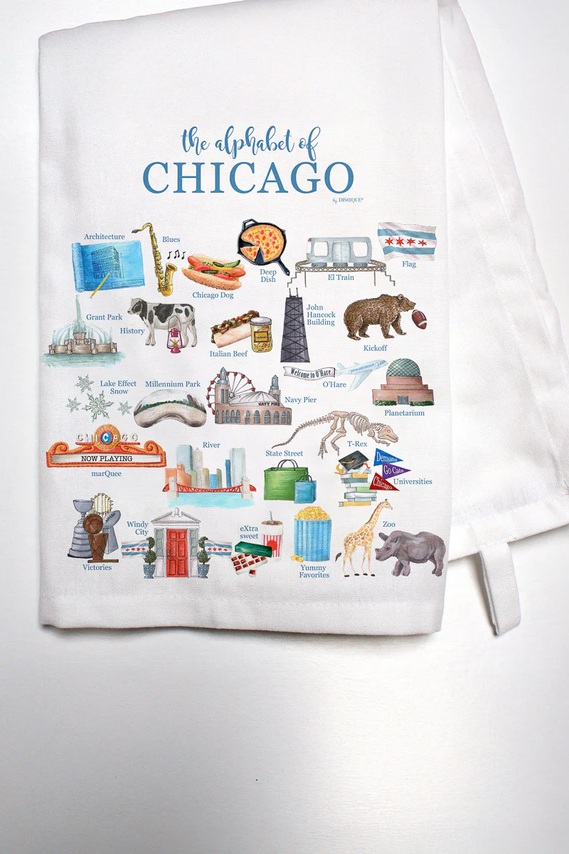Dishique Chicago Alphabet Bar Towel