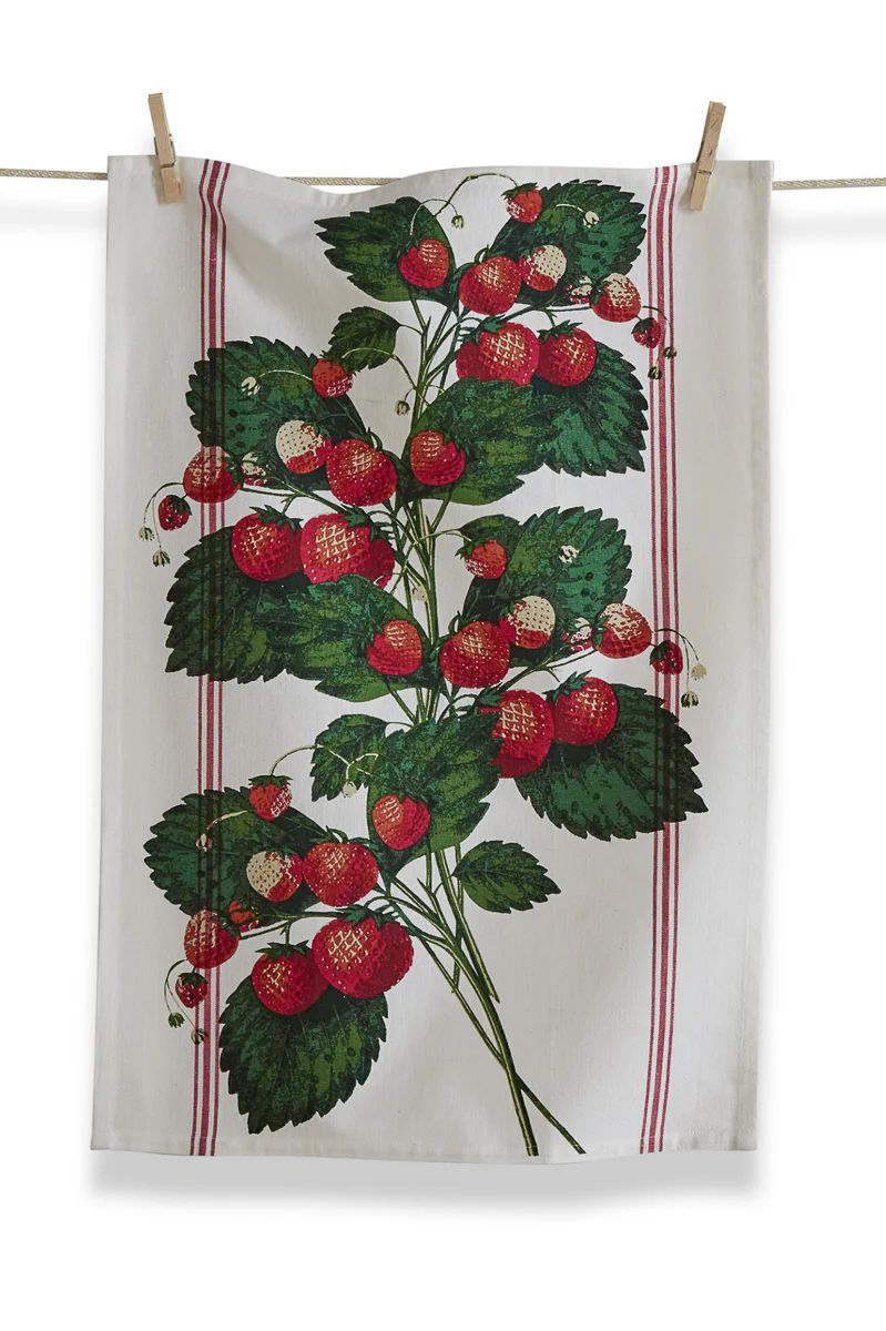 Orchard Strawberries Dishtowel Multi