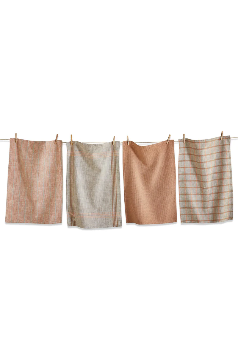 Canyon Woven Dishtowel Set of 4 Blush