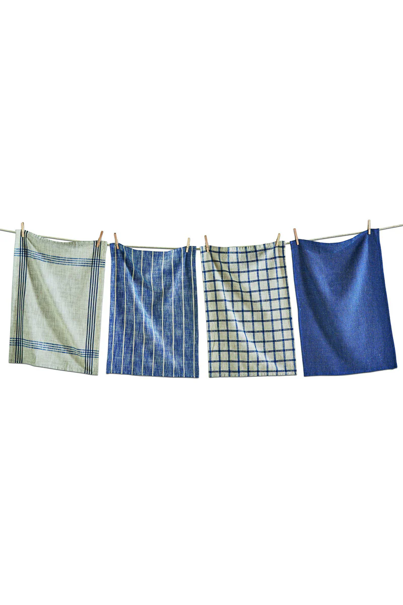 Canyon Woven Dishtowel Set of 4 Midnight Blue
