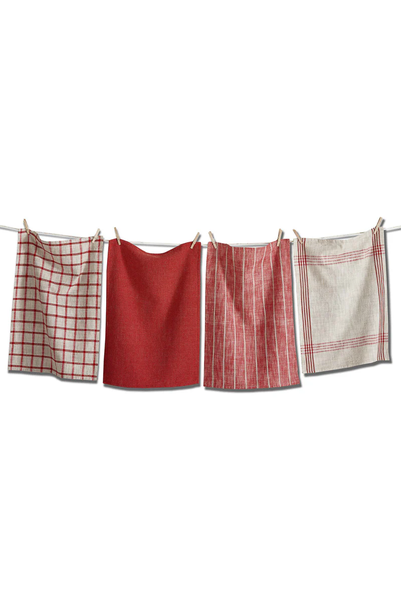 Canyon Woven Dishtowel Set of 4 Red Multi